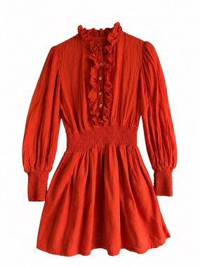 Jen’s Pirate Booty Ruffle Cinch Waist Dress Size Small